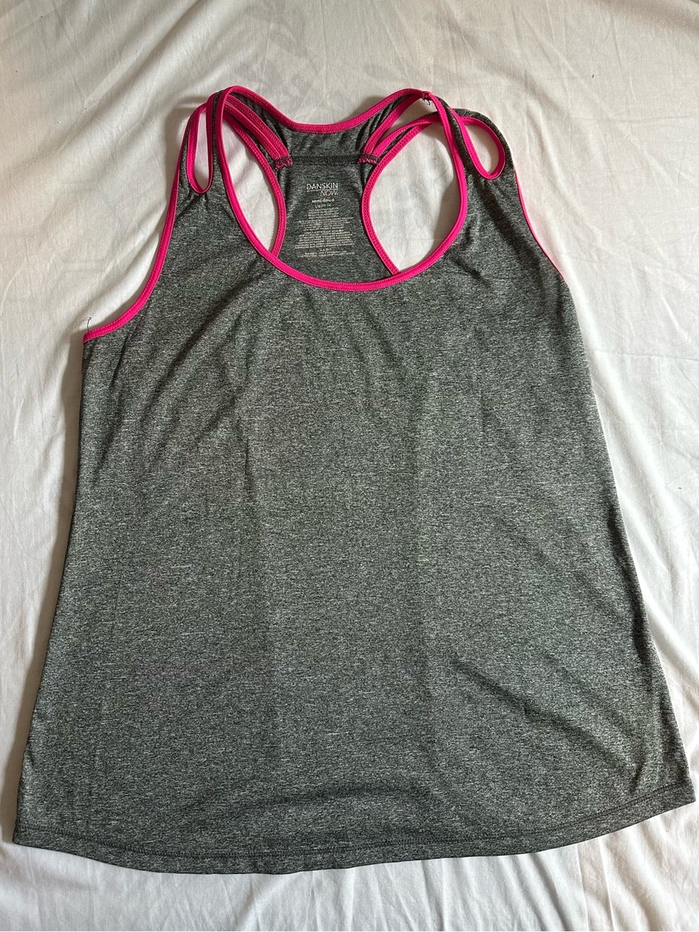 Danskin Women’s Racerback Tank in Pink/Grey
